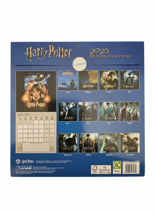 Calendario Harry Potter 2026 Ufficiale