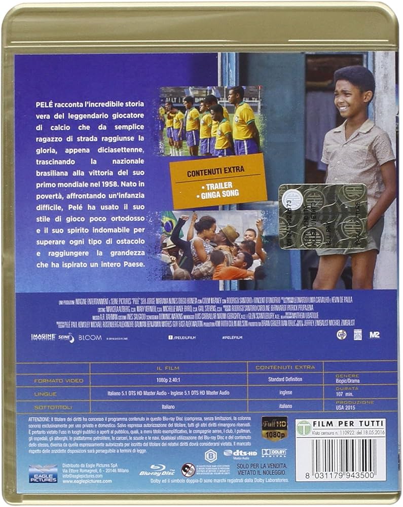 Blu-Ray Disc "Pelé la vera storia del ragazzo di strada che ha fatto sognare il mondo"